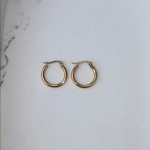 Gold hoop earrings